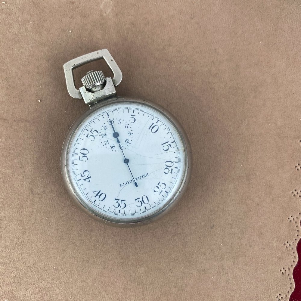 Fabulous Vintage Elgin Timer Stop Watch Mechanical Hand Wind Stop Watch